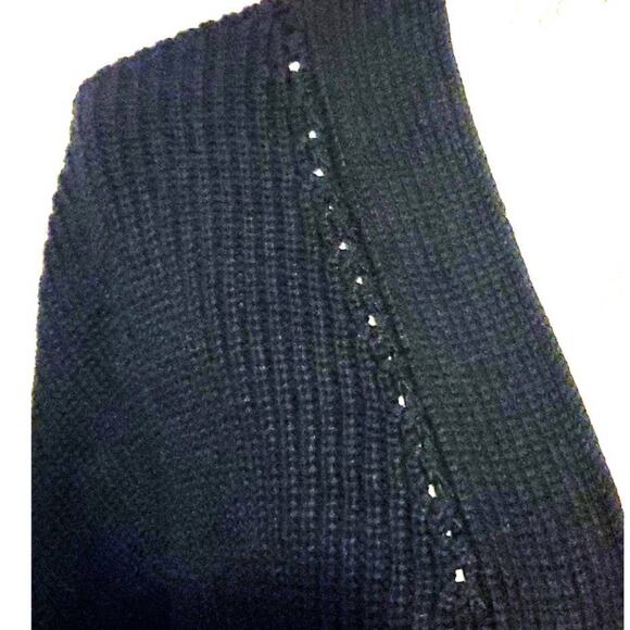 BP. Pointelle Trim Open Front Cardigan Sweater Sz Extra Small/XS in Black NWT - Picture 3 of 6